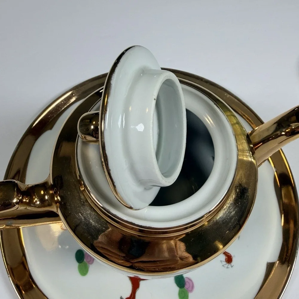 SS39 Old Circa Mid-Century Chinese a Set of 6 Porcelain Tea Sets Well Preserved